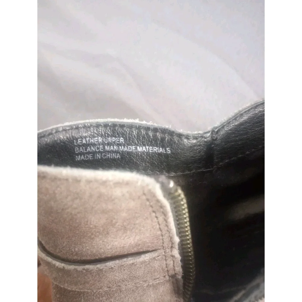 Born Womens Brown Gray Distressed Suede Ankle Boots Size 8.5M Western Block Heel